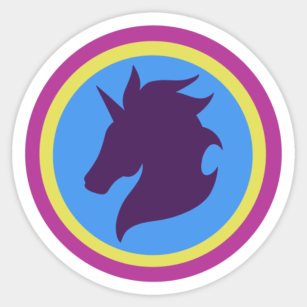 Unicorn Superhero Sticker by queennerdco